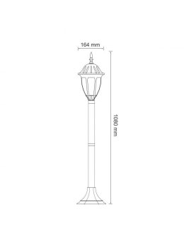 Lampa aluminiowa POLUX FLORENCJA ALU3118MP wysoka patyna