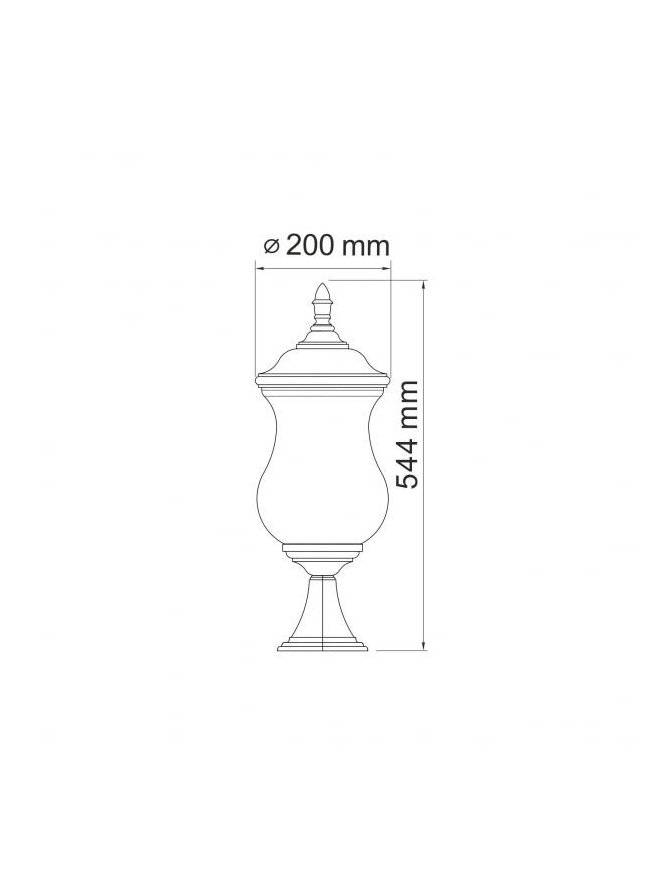 Lampa ogrodowa stojąca MARSYLIA LED AL833LCWB 54cm czarna