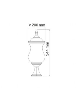 Lampa ogrodowa stojąca MARSYLIA LED AL833LCWB 54cm czarna