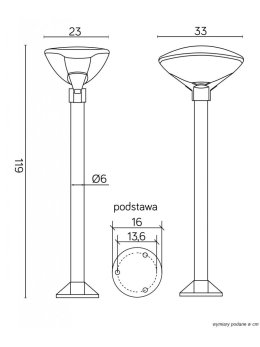 LAMPA TEO II 119cm