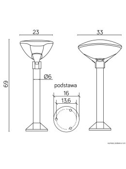 LAMPA TEO III 69cm