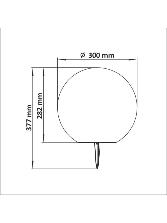 Lampa solarna RGB z pilotem KULA 30cm R3001-G