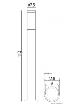 Lampa INOX 1100 ST-022 1100