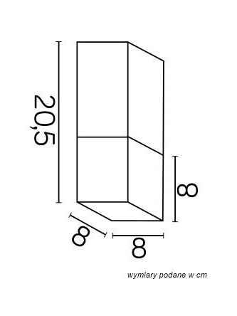 Lampa Sufiowa CUBE-S czarna 2