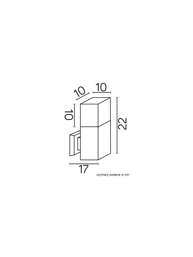 Kinkiet CUBE MAX Czarny