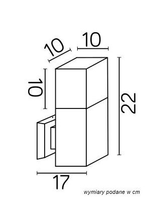 Kinkiet CUBE MAX Srebrny 2