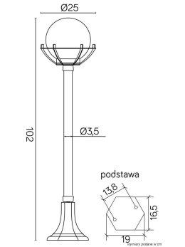 Kule z Koszykiem 200 - 102 cm