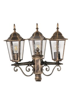 Lampa ogrodowa alum POLUX LIGURIA-LT YF8044S 2,5m 3*E27 patyna