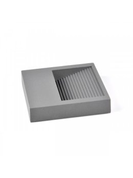 Lampa schodowa Polux Q9 kwadrat 60lm 3W IP44 szara