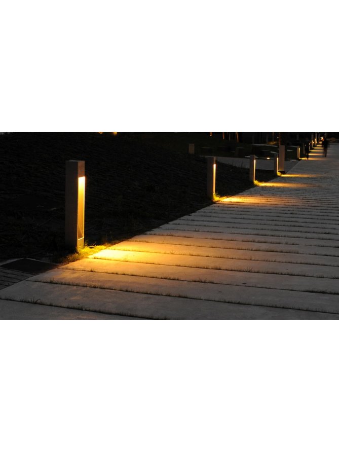 Lampa ogrodowa kwadratowa nowoczesna Modern 60cm IP44 Radex - LEDco.pl