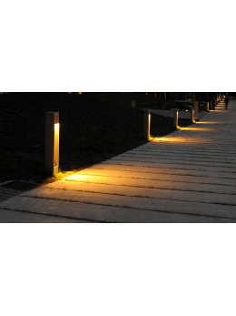Lampa ogrodowa kwadratowa nowoczesna Modern 60cm IP44 Radex - LEDco.pl