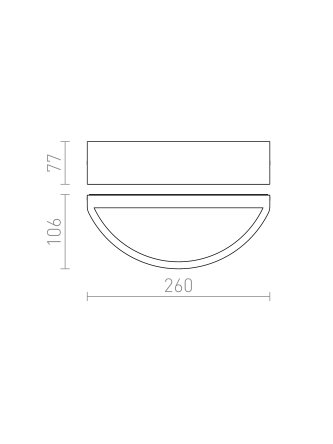 LESA ścienna czarna  230V E27 26W IP54 2