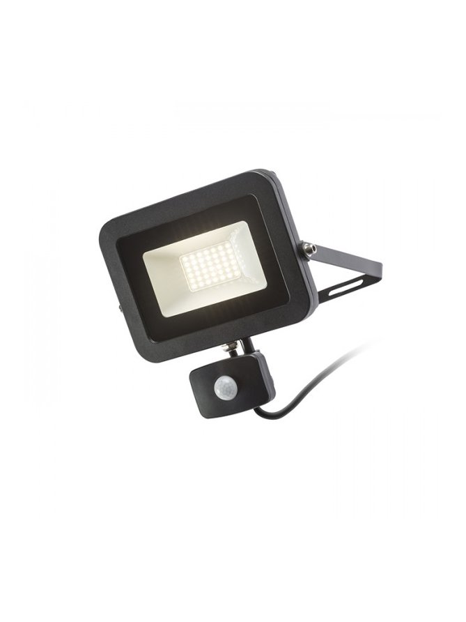 PONTA reflektor z czujnikiem czarna  230V LED 30W 120° IP54  3000K
