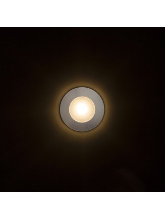 CLUB wpuszczana srebrno-szara  230V LED 3W IP54  3000K 2