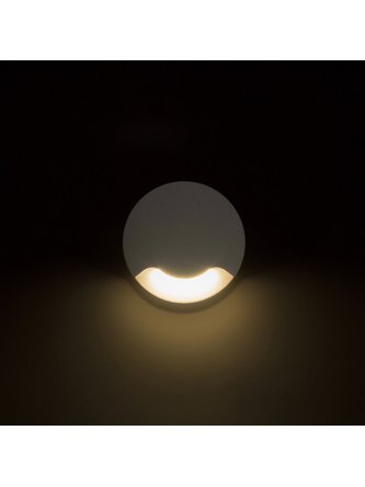 KICK I wpuszczana biała  230V LED 3W IP54  3000K 2