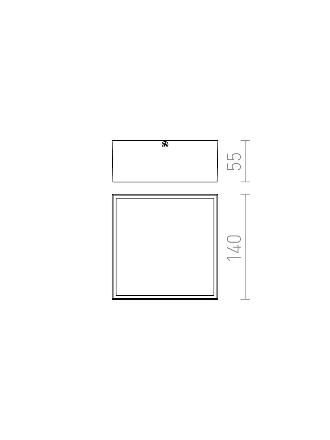 BONO natynkowa antracyt  230V LED 4W IP65  3000K