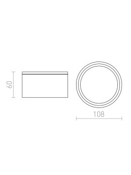 MERIDO sufitowa antracyt  230V GX53 11W IP54