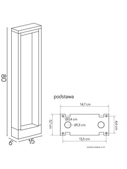 Lampa ogrodowa stojąca nowoczesna FORM 80cm 7W LED YB19502 - LEDco.pl