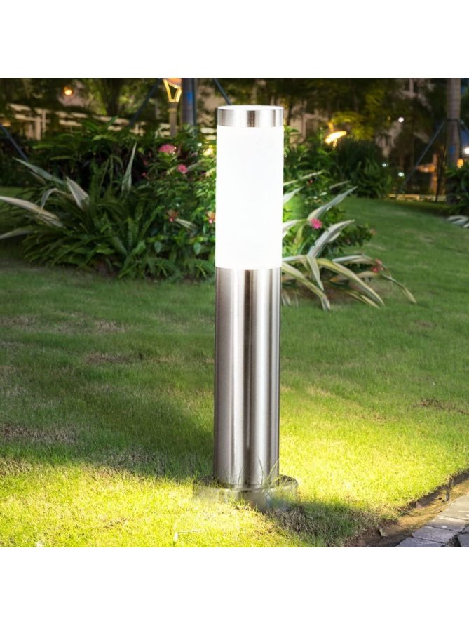 Lampa ogrodowa prosta tuba INOX 450 ST 022-450 - LEDco.pl