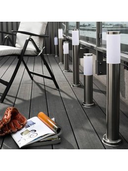 Lampa ogrodowa inox LIVIA 100cm tuba do oświetlenia ścieżki - LEDco.pl