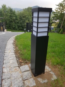 Lampa ogrodowa kwadratowa słupek oświetleniowy MERIVA 55cm - LEDco.pl