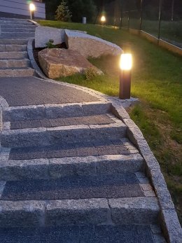 Lampa ogrodowa kwadratowa słupek oświetleniowy MERIVA 55cm - LEDco.pl