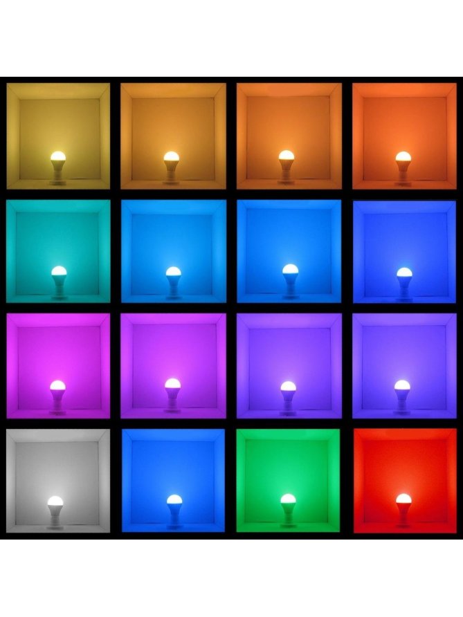 Żarówka LED E27 9W na pilota RGBW kolorowa - LEDco.pl