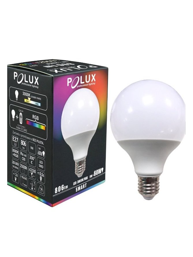 Żarówka LED E27 9W na pilota RGBW kolorowa - LEDco.pl