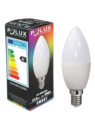 Żarówka LED E14 4W C37 na pilota RGBW kolorowa + ciepła 3000K - LEDco.pl