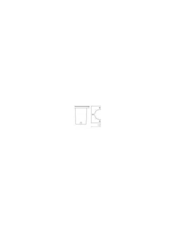 RIZZ SQ 125   stal nierdzewna 230V LED 7W 41° IP67  3000K