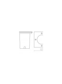 RIZZ SQ 125   stal nierdzewna 230V LED 7W 41° IP67  3000K