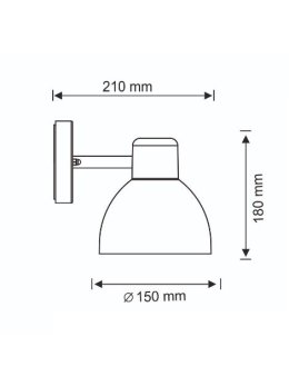 Lampa elewacyjna kinkiet ścienny okrągły czarny ARNE 311917 - LEDco.pl