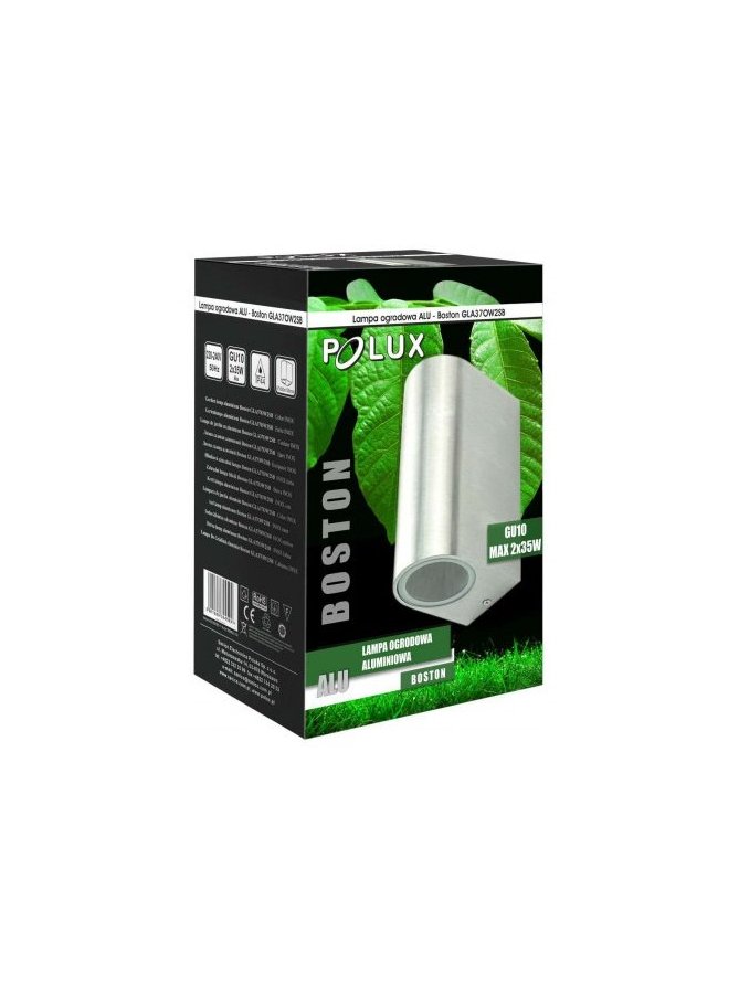 Kinkiet ogrodowy okrągły BOSTON 2xGU10 srebrny 304599 - LEDco.pl