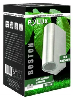Kinkiet ogrodowy okrągły BOSTON 2xGU10 srebrny 304599 - LEDco.pl