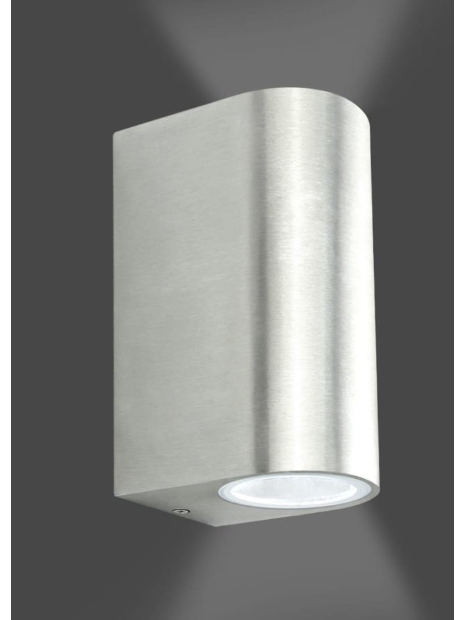 Kinkiet ogrodowy okrągły BOSTON 2xGU10 srebrny 304599 - LEDco.pl