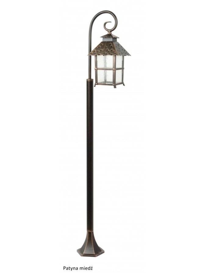 Lampa stojąca zewnętrzna CADIZ 146cmsłupek ogrodowy czarny - LEDco.pl