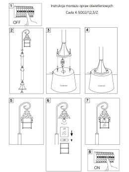 Lampa stojąca zewnętrzna CADIZ 146cmsłupek ogrodowy czarny - LEDco.pl