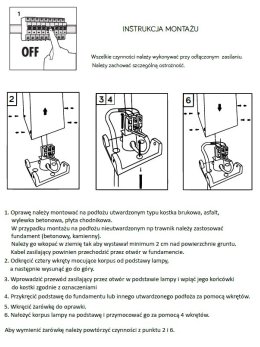 Nowoczesna lampa ogrodowa kwadratowa słupek z kratką RADO 75cm DG
