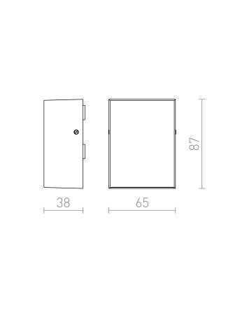 PEKKO ścienna biała  230V LED 3W 67° IP54  3000K 2