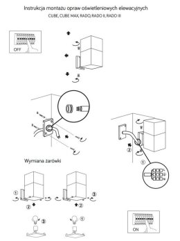 Kinkiet CUBE czarny CB-K - sklep LEDco.pl