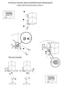 Kinkiet zewnętrzny CUBE MAX Czarny CB-MAX K BL - sklep LEDco.pl