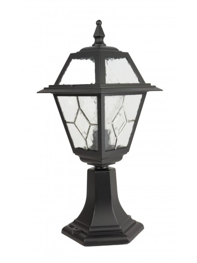 Lampa ogrodowa w angielskim stylu słupek oświetleniowy WITRAŻ 47cm