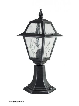 Lampa ogrodowa w angielskim stylu słupek oświetleniowy WITRAŻ 47cm