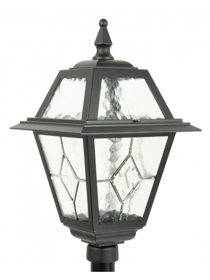Lampa ogrodowa w angielskim stylu słupek oświetleniowy WITRAŻ 160cm