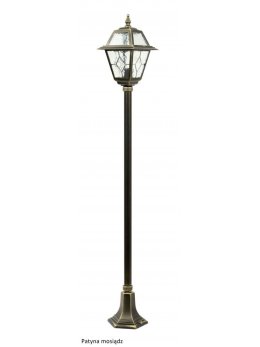 Lampa ogrodowa w angielskim stylu słupek oświetleniowy WITRAŻ 160cm