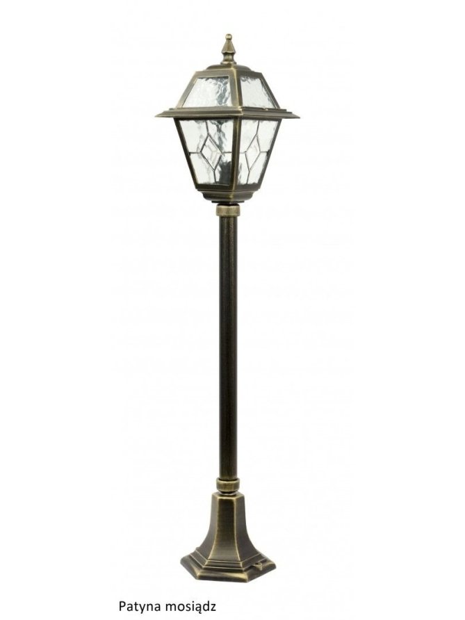 Lampa ogrodowa w angielskim stylu słupek oświetleniowy WITRAŻ 110cm