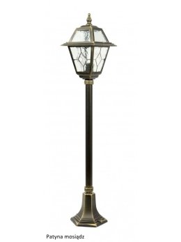 Lampa ogrodowa w angielskim stylu słupek oświetleniowy WITRAŻ 110cm