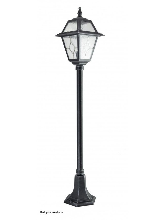 Lampa ogrodowa w angielskim stylu słupek oświetleniowy WITRAŻ 110cm