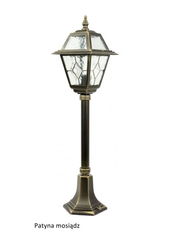 Lampa ogrodowa w angielskim stylu słupek oświetleniowy WITRAŻ 80cm