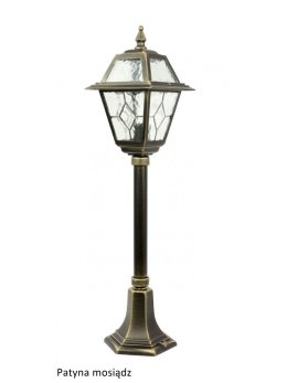 Lampa ogrodowa w angielskim stylu słupek oświetleniowy WITRAŻ 80cm